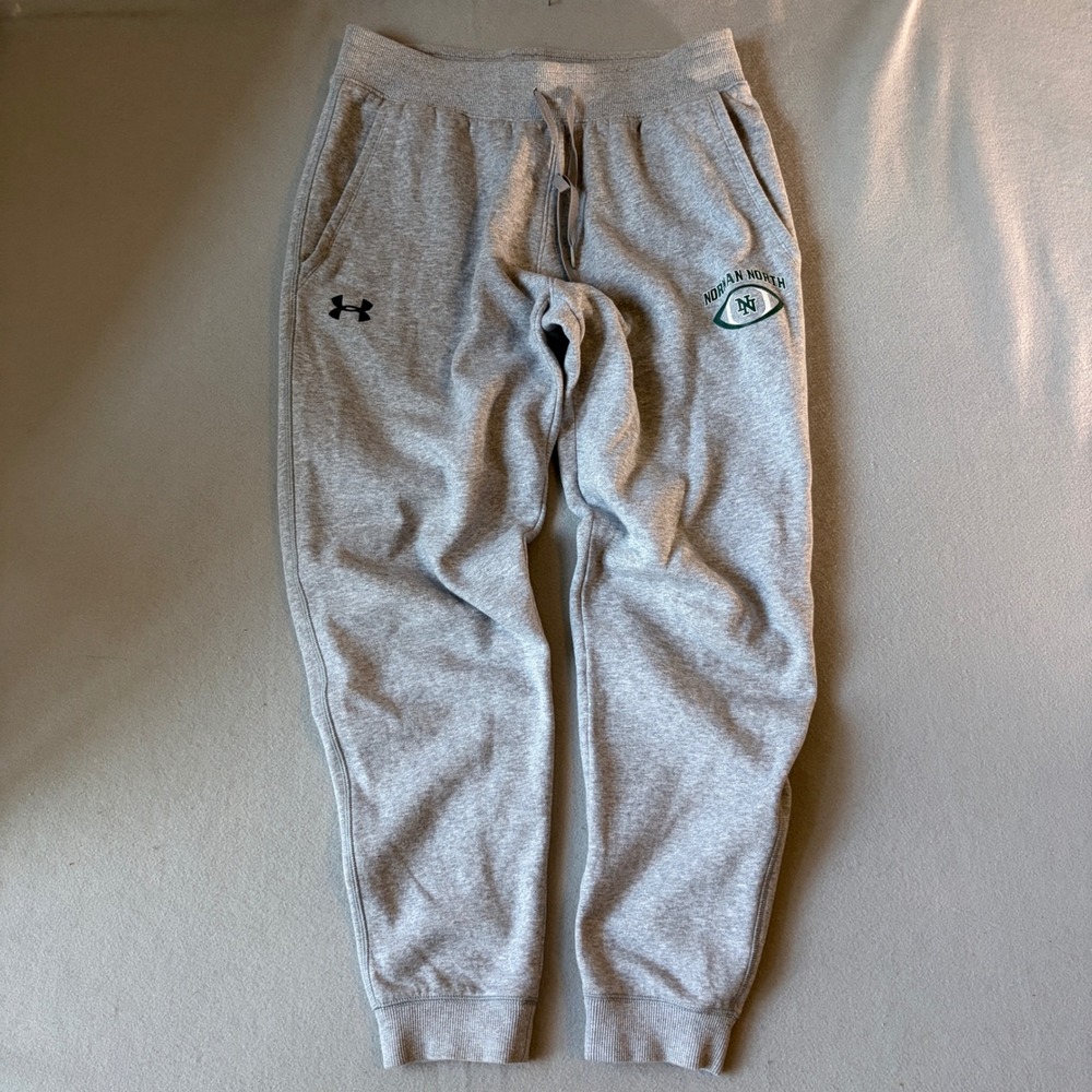 Under Armour Norman North Timberwolves Joggers Mens Large Gray Loose Sweatpants - Picture 1 of 7